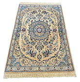 #2636 Beige Persian Nain Nau La on cotton base